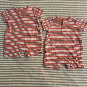 Twin Boy Set - Carter’s Shortie Rompers